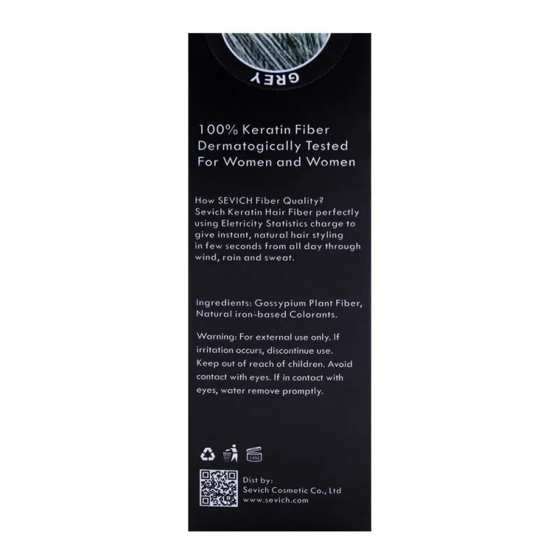 Buy Sevich Hair Building Fibers, Grey 25g