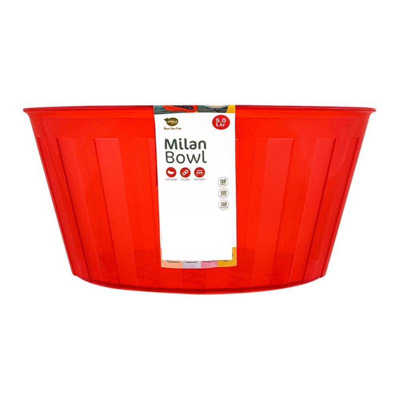 Appollo Milan Bowl, Red, 5 Liters