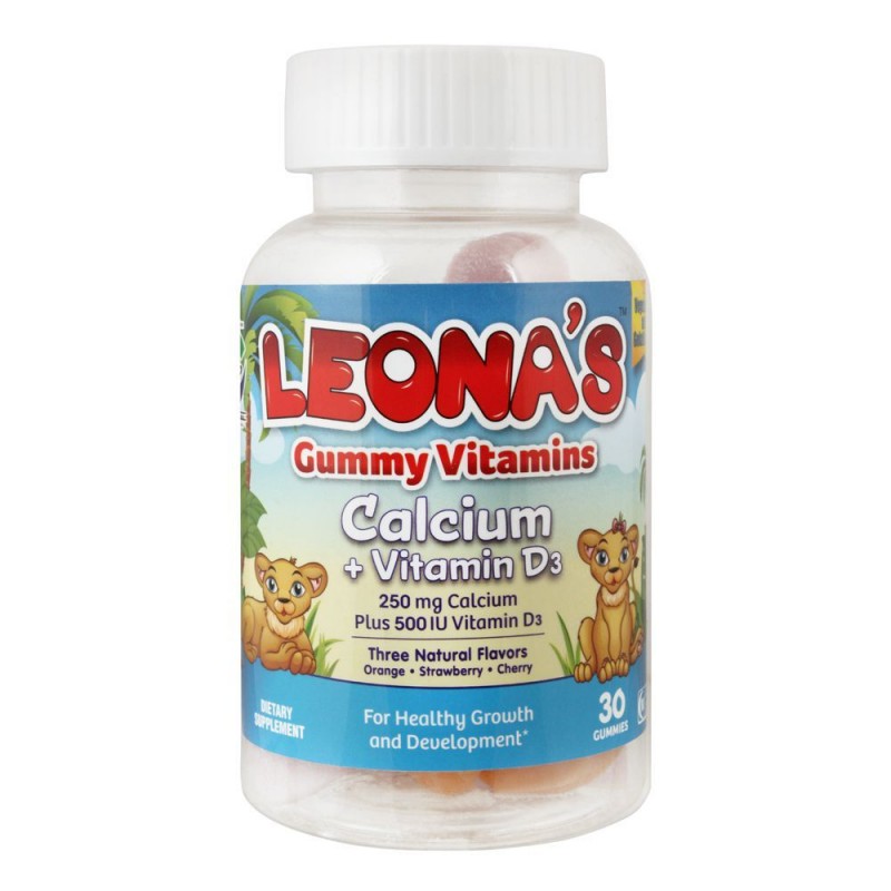 Leona's Calcium + Vitamin D3, Dietary Supplement, 30 Gummy Vitamins
