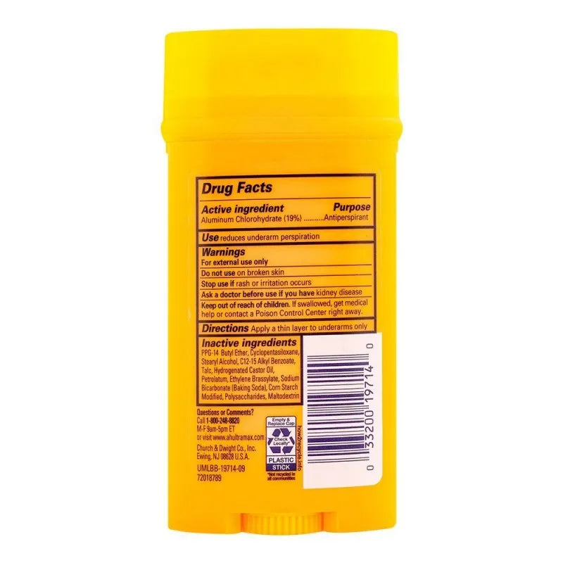 Arm & Hammer Ultra Max Unscented Fresh AntiPerspirant Stick