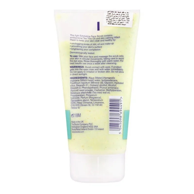 Buy Boots Tea Tree & Witch Hazel Exfoliating Face Scrub