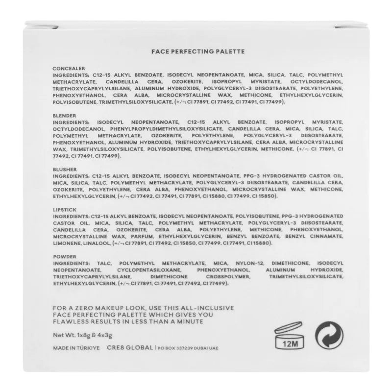 Buy Zero Makeup Face Perfecting Palette, Ivory