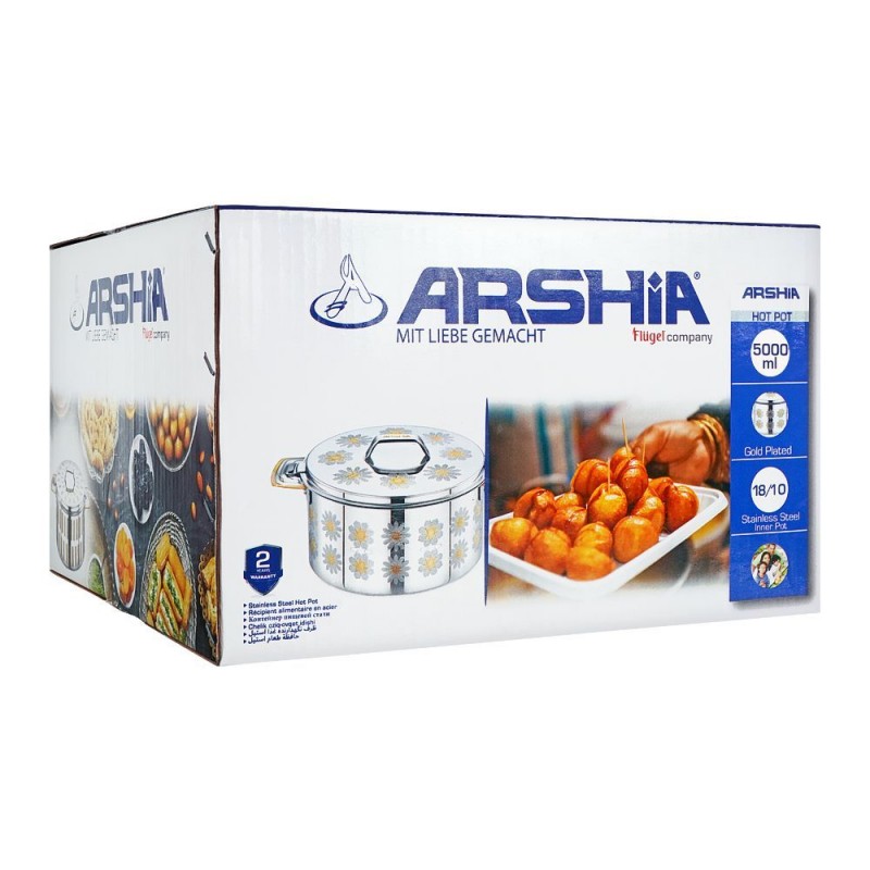 Arshia Stainless Steel Hotpot, 5000ml, HP110-2709