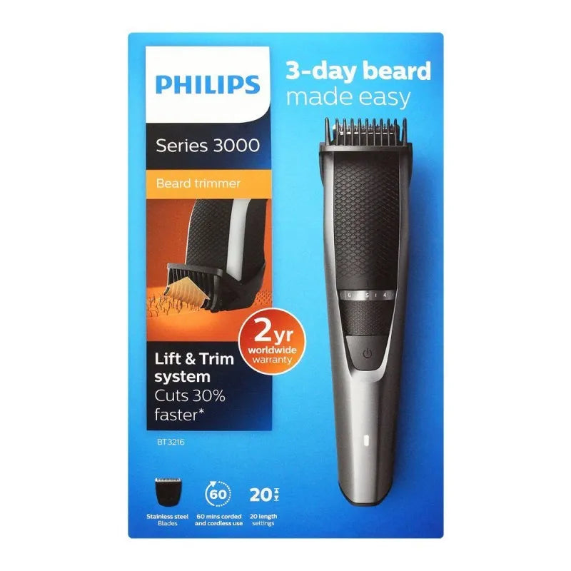 Buy Philips Series 3000 Beard Trimmer, BT3216/14 in Pakistan