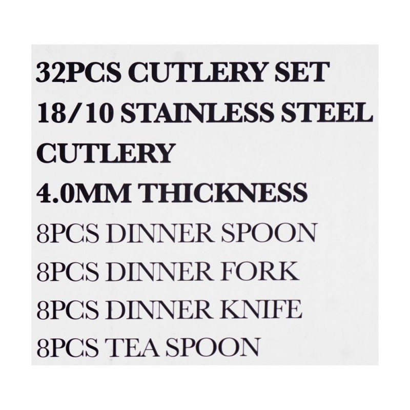 Elegant Cutlery Set, 32-Pack, EL32-26SS