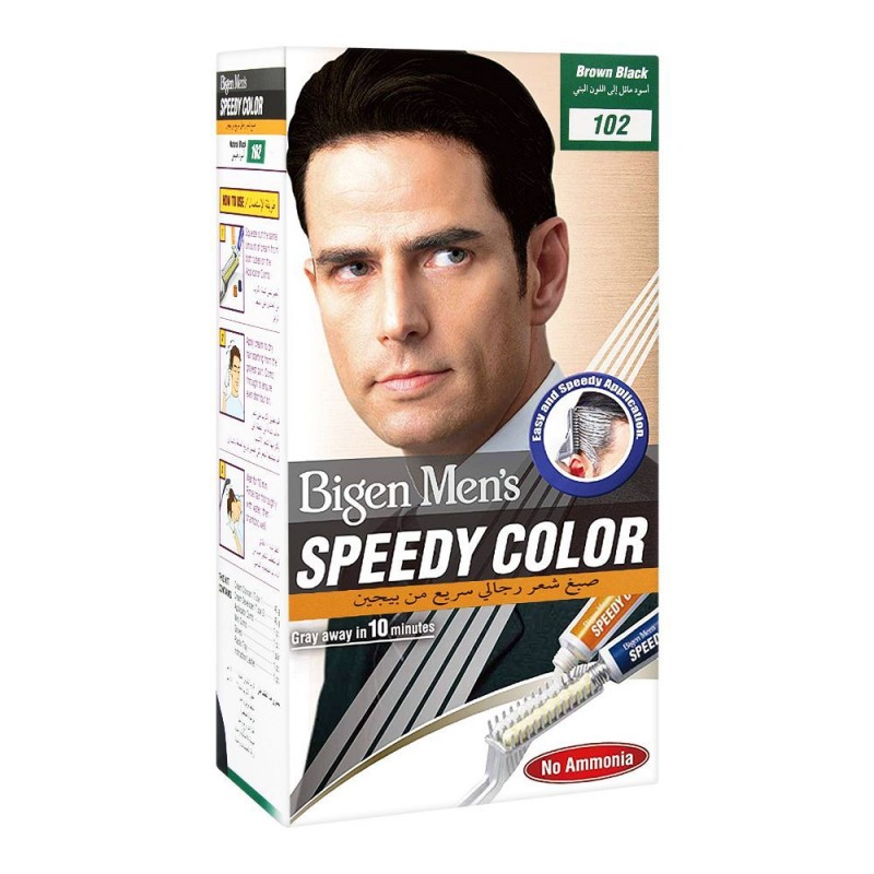 Bigen Men's Speedy Hair Color, Brown Black 102