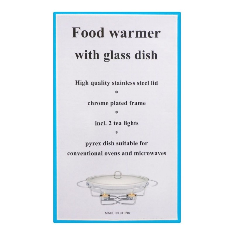 Food Warmer With Glass Dish, 3 Liters, K-300