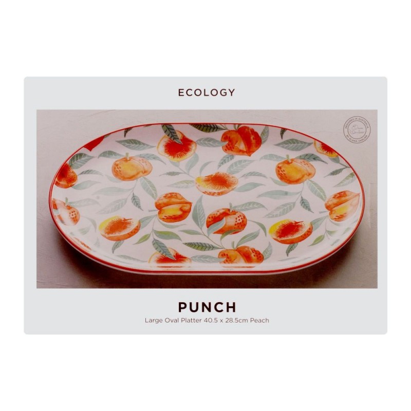 Ecology Punch Apricot Large Oval Platter, 40.5cm, EC1552