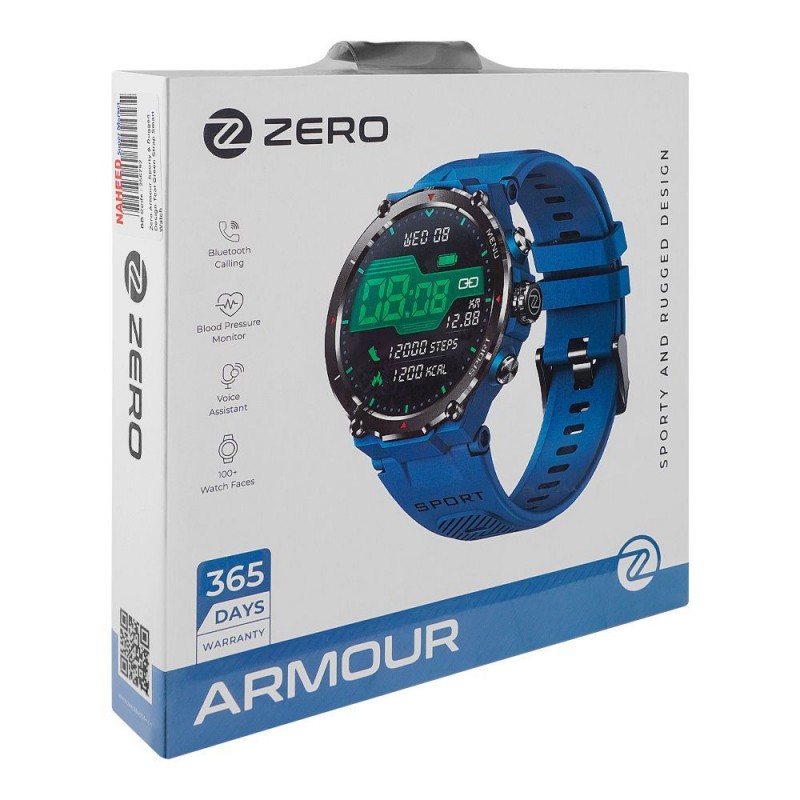Zero Men's Armour Sporty & Rugged Design Teal Green Strap Smart Watch