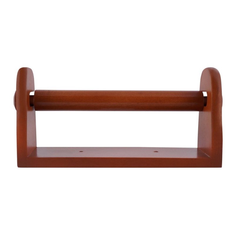 Amwares Mango Wood Wall Tissue Stand, Large, 5x5x10 Inches, 009004