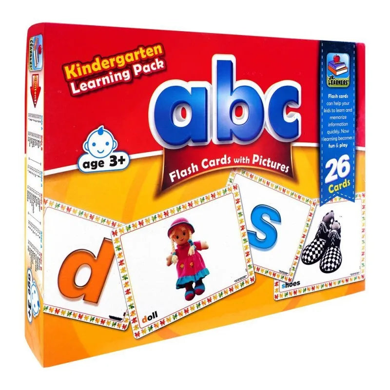 Jr. Learners Flash Card With Pictures Large abc for 3+ Years