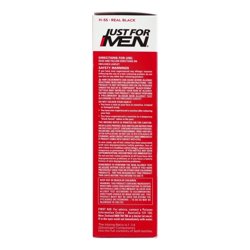 Just For Men Shampoo-In Hair Colour, H-55 Real Black