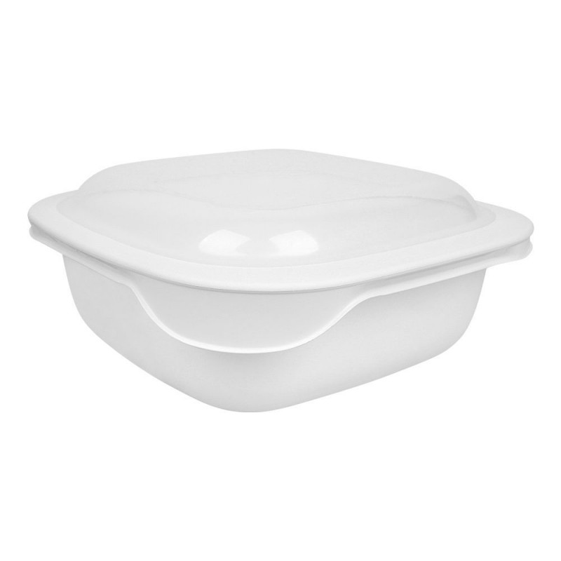 Corelle Square Dish White With Plastic Lid, 1.41 Liter, 2-Pack, D-48-N