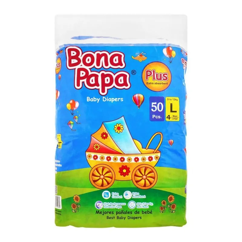Buy Bona Papa Plus Baby Diapers, Maxi Large, No. 4, 913kg