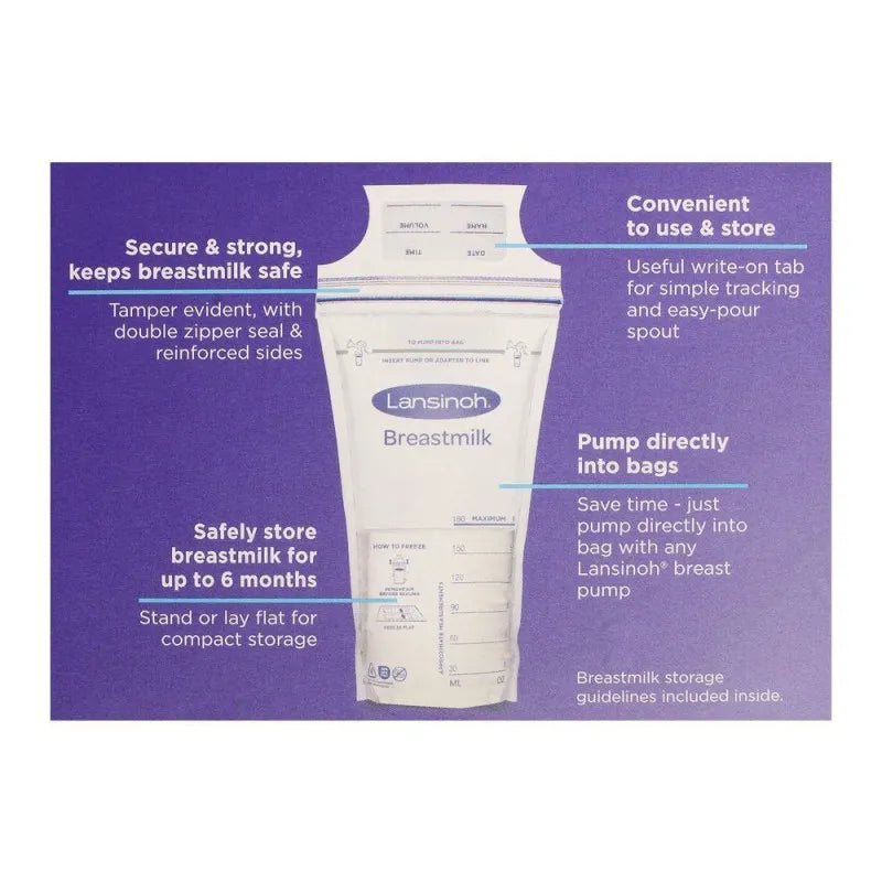 thumbnail image 2 of Lansinoh Breast Milk Storage Bags – 100 Count – BPA-Free, Dishwasher Safe – Model 20470 2 of 5