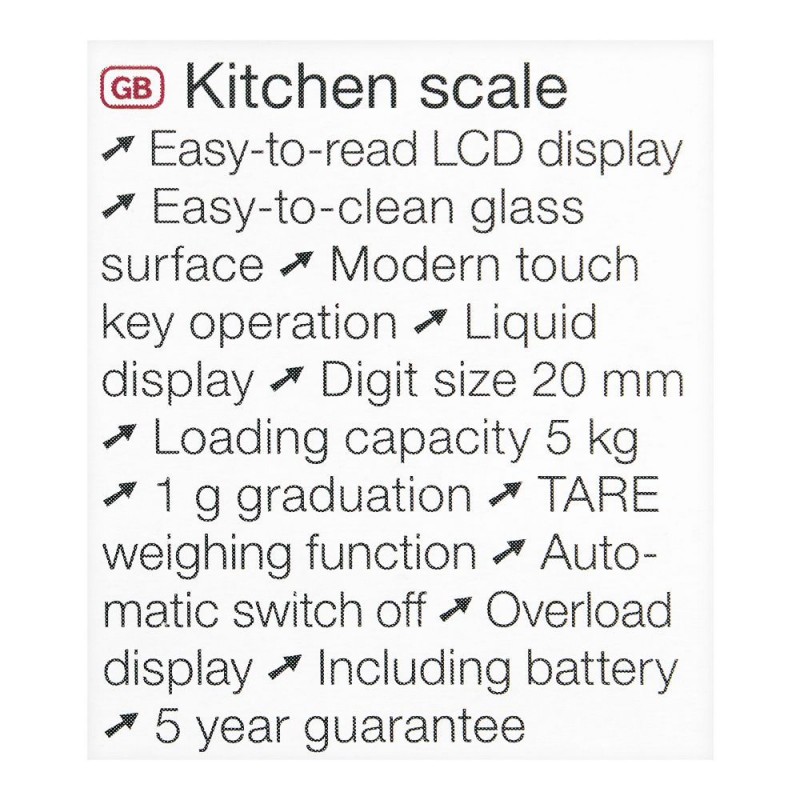 Beurer Breakfast LCD Display Kitchen Weight Scale Machine, KS-19