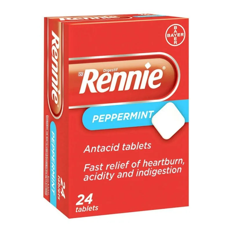 Buy Rennie Peppermint Chewable Atacid Tablets, (6 Tablets)