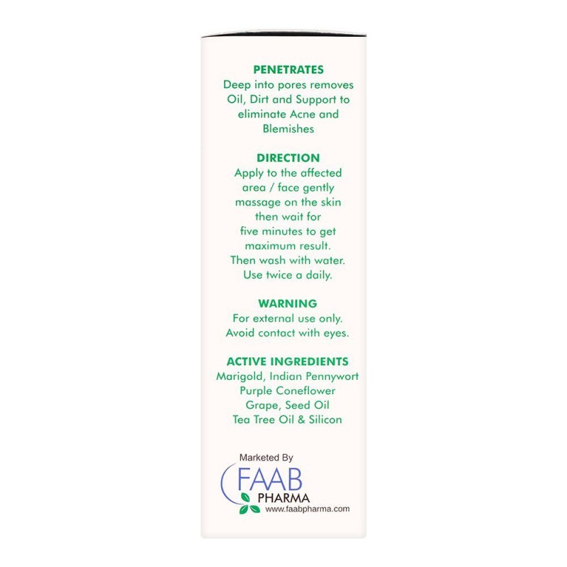 Faab Pharma Wash Off Oil-Free Acne Wash, 120ml