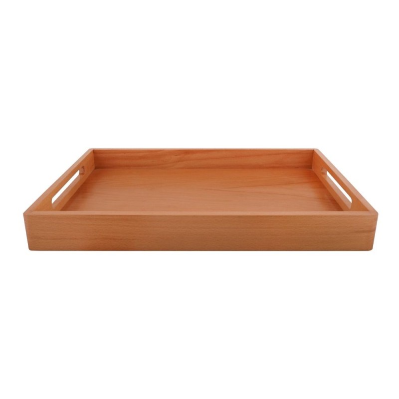 Amwares Beech Wood All Wood Tray Small, 12x8 Inches, 009034