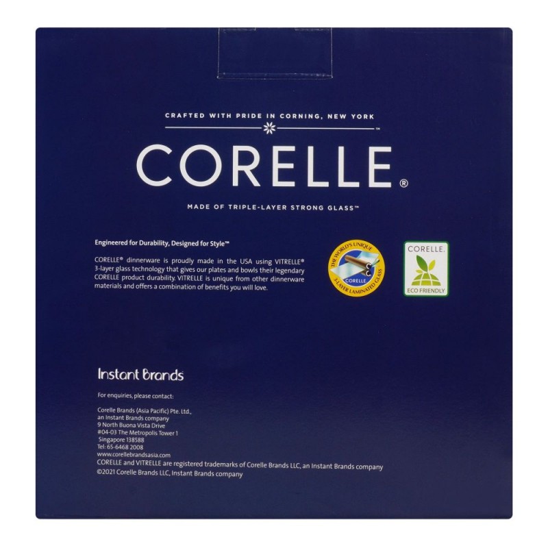 Corelle Classic Dinnerware Set, Cobalt Circles 16-Pack, 16S-CBC-PH