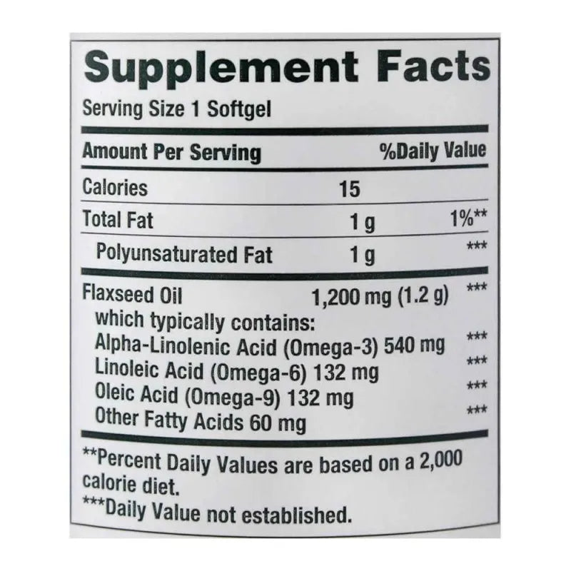 Buy Nature's Bounty Flaxseed Oil, 1200mg, Dietary Supplement