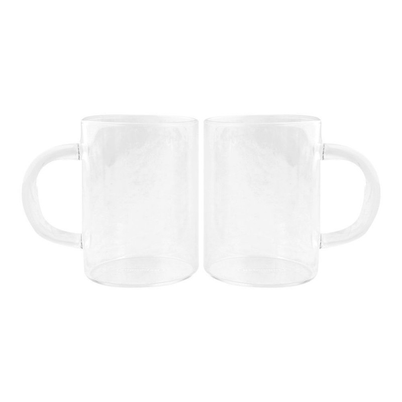 DeLonghi Glass Coffee Mugs, 2x 250ml, DLSC320