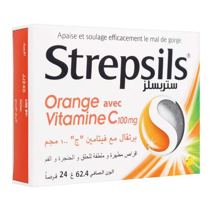 Strepsils Vitamin C, Imported, 24 Tablets