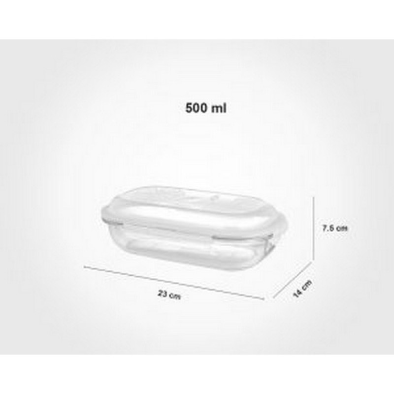 Limon Oval Glass Container 500ML Product Code: 2005