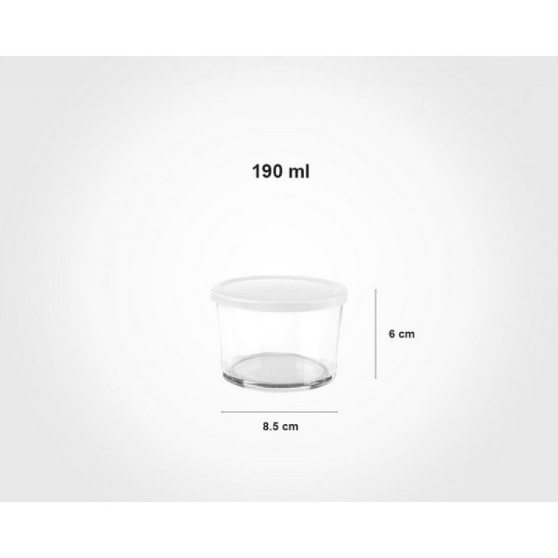 Limon Glass Container 190ML Product Code: 1966