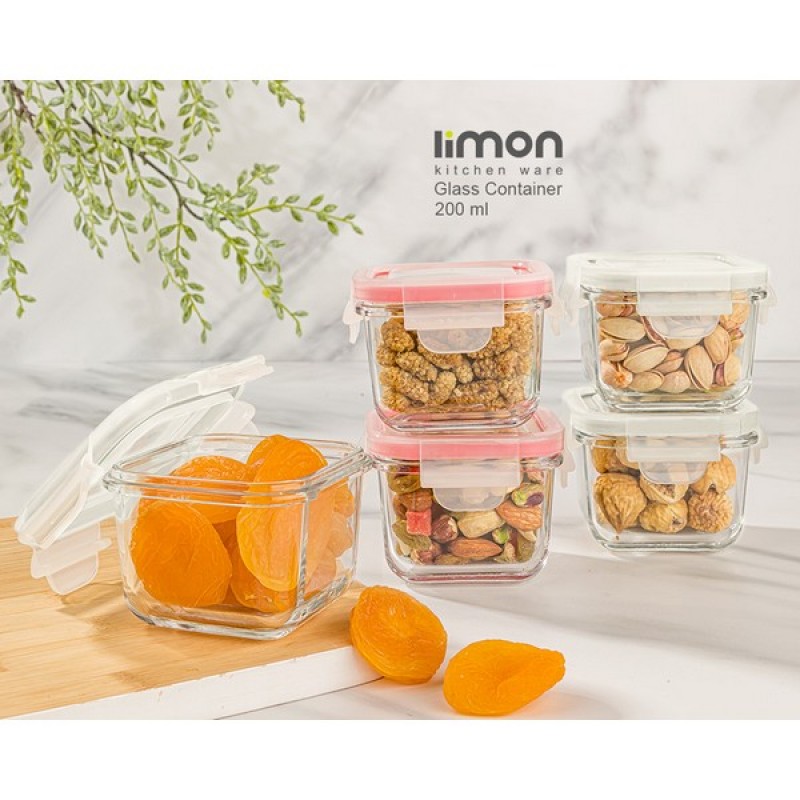 Limon Glass Container 200 ML Product Code: 1976