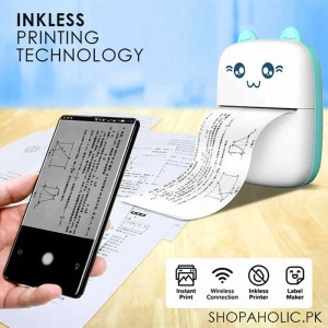 Mini Thermal Photo Label Portable Instant Printer with Paper Roll